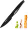 hecef Paring Knife Small 3.5 inch, Kitchen Knife for Peeling, Sharp Stainless Steel & Diamond Shape Ergonomic Handle, Black