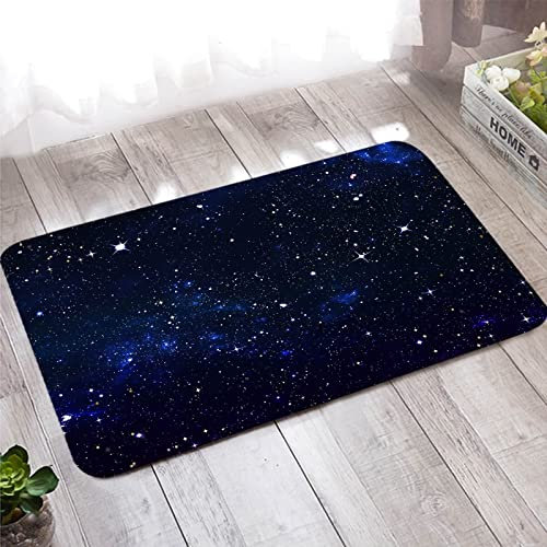 Bunter Teppich, Fußmatte Innen 60X180cm Schwarz Blau Sternenhimmel Muster für Wohnzimmer Schlafzimmer