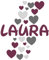 Wandtattoo personalisiert Wandsticker Set mit Namen für Kinderzimmer Babyzimmer Spielzimmer Wandaufkleber Wunschname Mädchen Junge (01 Herzen)