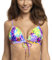 RELLECIGA Damen Bademode Bikini Push-up Top Triangel Oberteil Neon Leopard XL