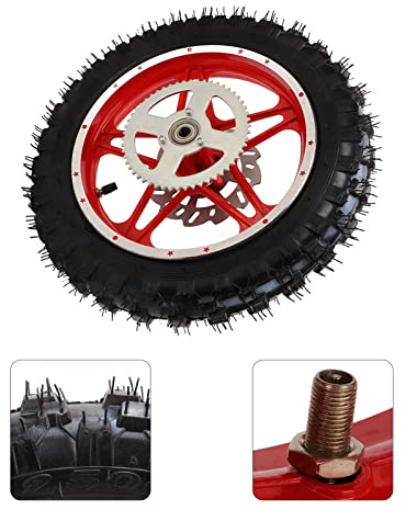 Pitbike-Felge 10-Zoll-Pitbike-Felgenrad 2,5-10-Zoll-Hinterradfelge Reifenmontage Rutschfest, Verschleißfest für Offroad-Motorräder Dirt Pit Bikes