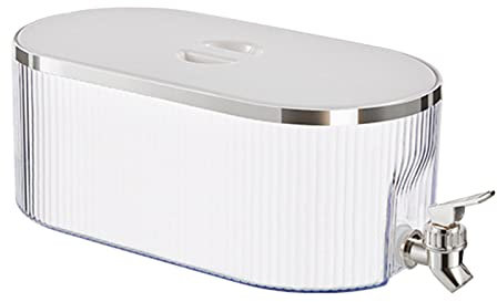 Dispensador de Bebidas, Dispensador de Bebidas con Grifo, Hervidor Frío de 5 L con Grifo, Jarra de Agua para Jugo de Refrigerador, Contenedor de Bebidas con Buen Sellado para el (Crema)