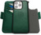 dreem Fibonacci wallet case compatible with iPhone 15 Pro Max / 2-in-1 shockproof case and detachable vegan leather folio, MagSafe compatible, RFID protection [Green]