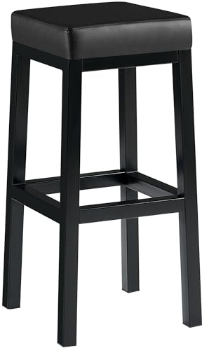 CLP Barhocker Taylor mit schwarzem Metallgestell Sitzhöhe 83 cm | Farbe schwarz Material Kunstleder