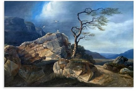 Caspar David Friedrich berühmte Malerwerke (Caspar David Friedrich) Druck Poster Dekorative Malerei Leinwand Wandkunst Wohnzimmer Schlafzimmer Gemälde 40 x 60 cm