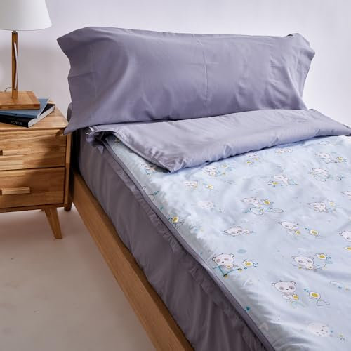 10XDIEZ Sacos nórdicos Ajustables (Panda Gris - Cama 90cm)