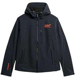 Superdry HOODED SOFT SHELL TREKKER JKT M5011838A Eclipse Navy Taille L, Bleu marine (Eclipse Navy), L