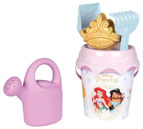 Smoby - Disney Princesses - Seau de Plage Garni - Arrosoir + Moule à Sable - Dès 18 Mois - 862171