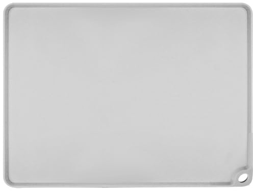 Extra Large Silicone Mat, Food-Grade Flexible Silicone Table Mats for Kids Non-Slip Placemat Waterproof Heat Insulation Countertop Protector Pastry Mat Silicone Pad, 19.6''x15.7'' Gray, 1Pcs