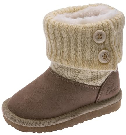 Chicco Tronchetto con velcro laterale, Bambina e ragazza, Marrone, 23, Designed in Italy