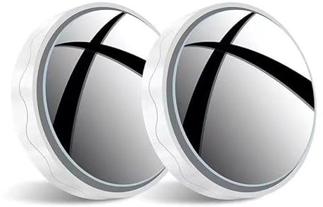 Auto Toter Winkel Spiegel für Opel Corsa 2019-2023, Rückspiegel Totwinkel Spiegel HD Konvex Weitwinkel 360 °Drehbarer Verstellbarer Türspiegel Anbauteile,White