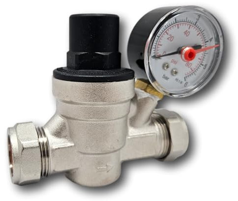22mm Pressure Reducing Valve with Pressure Gauge