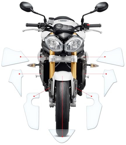 Steinschlag Lackschutzfolie Kratzschutz Transparent geeignet für Triumph 1050 Speed Triple 2011-2015
