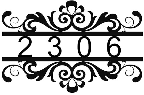 Custom Metal Address Plaque, Personalized Modern House Number Plate with Address Name, Outdoor Wall Mounted Sign,Door Number Plate, Home Address Sign