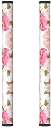 2 coperture per maniglie di frigoriferi con fiori di rosa, per elettrodomestici da cucina, lavastoviglie, forno a microonde, mobili