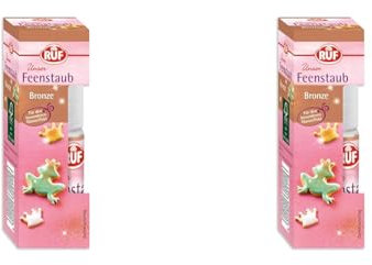 RUF Feenstaub, essbares Glitzer-Pulver in der Pump-Spray Flasche zum Sprühen, Glitzer-Staub für Gebäck & Desserts für besonderen Glanz, 1 x 10g (Packung mit 2)