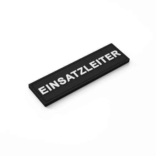 Patch Force - Einsatzleiter Rubber Patch in den Maßen 15cm x 4cm - Für Polizei, Feuerwehr, Bundeswehr und Einsatzleiter - Zum Anbringen auf Jacke, Weste, Uniform, Rucksack, Tasche
