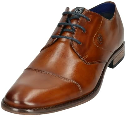 bugatti Herren Schnürstiefel, Männer Stiefel Kaltfutter,Chukka Boots,schnürung,Boots,Winterstiefel,Winterschuhe,Cognac (6300),42 EU/EU UK