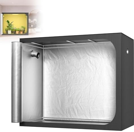 XMTECH Growzelt 240x120x200cm Gewächshaus, Indoor Growroom Growschrank Darkroom mit Beobachtungsfenster, Pflanzenzelt Gewächshaus Zuchtzelt