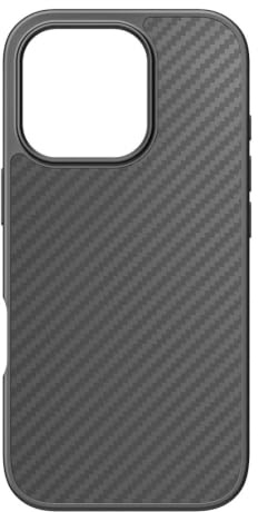 Black Rock robuste iPhone 16 Pro, Carbon Faser Hülle schwarz