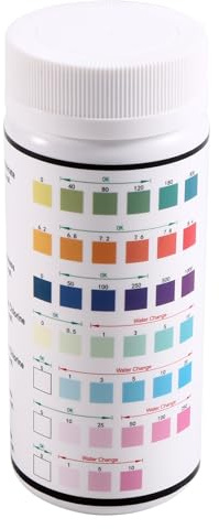 TsoLay Pool Test Strips - 100 Count - Accurate Water Testing Kit for PH, Chlorine, Bromine, Hardness, Alkalinity