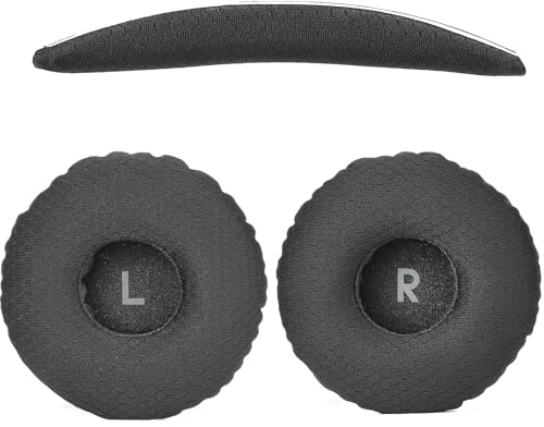 Defean Replacement Cushions Kit 2 IN1 Mesh Fabric Ear Pads + Headband Compatible with JBL Tune 600(T600BTNC 600BTNC)/660(T660NC 660NC)/670(T670NC 670NC) Headphones (Black)