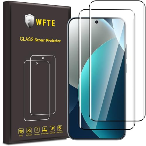 WFTE [Lot de 2 Verre Trempé pour Xiaomi Redmi Note 15 Pro 4G, 3D Couverture Complète Film de Protection D'écran avec Haute Transparence à 99%, Anti-trace Protecteur avec Dureté 9H Glass (Noir)