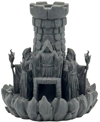 Magier Würfelturm für Würfel bis 25mm | DND Wizard Dice Tower Made in Germany | Tabletop Rollenspiel Pen & Paper DSA Fantasy | bemalbar Deko | Geschenk Spielleiter