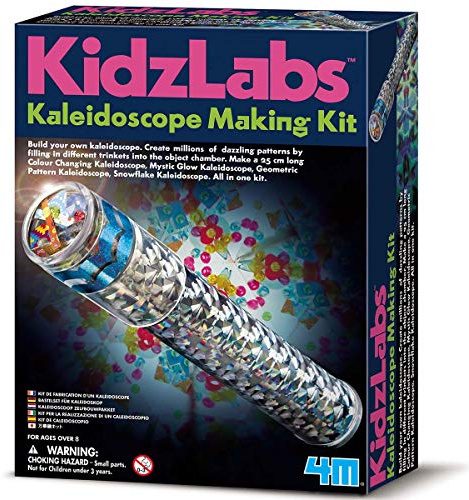4M Kidzlabs Kaleidoscope Making Kit - Optical Light Physics Stem Toys Craft Gift for Kids & Teens, Boys & Girls (3435)