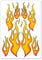 Racing Aufkleber Fire Flames Feuer Flammen Sticker Set - 12 Aufkleber auf DIN A4 Bogen