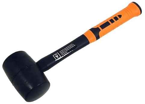 Neilsen CT0286 32oz Rubber Mallet with Fibreglass Shaft and TPR Grip | 32oz rubber mallet, Fibreglass shaft construction, Thermoplastic rubber grip, Hand striking tool