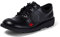 Kickers Kick Lo Y Core Youths Black Leather Shoes-EU 39
