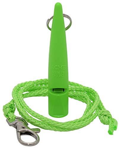 ACME Hundepfeife No. 210,5 + GRATIS Pfeifenband | Hörbar für alle Hund - laut und weitreichend | Für professionelles Rückruf Hundetraining (DG Green)