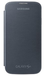 Samsung Flip - Funda para móvil Galaxy S4 (Con tapa, protección del terminal, sustituye a la tapa trasera), negro