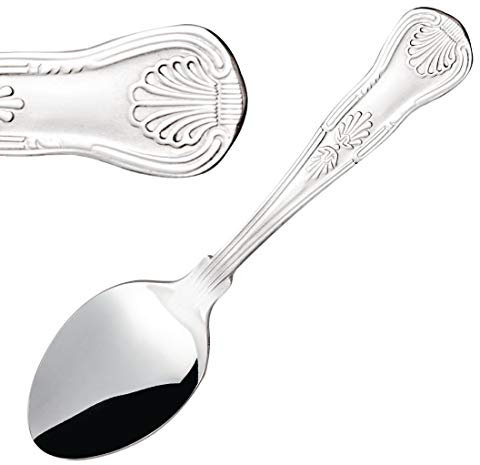 Olympia Kings Teaspoon Tea Spoon Ice Cream Coffee Dessert Latte Cutlery Dining Kitchenware Tableware Dining Kitchen Utensils Restaurant 18/0 Stainless Steel. Pack quantity: 12