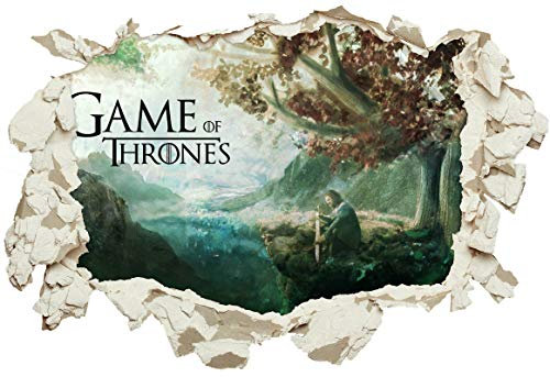 Unified Distribution Game of Thrones - Wandtattoo mit 3D Effekt, Aufkleber für Wände und Türen Größe: 92x61 cm, Stil: Durchbruch