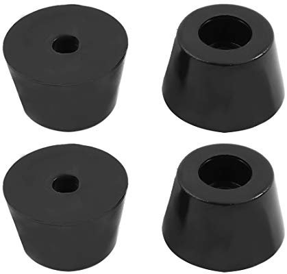 sourcing map 4pcs Rubber Feet Bumper Furniture Sofa Table Amplifier Speaker Cabinet Leg Pads Floor Protector, D25x19xH15mm