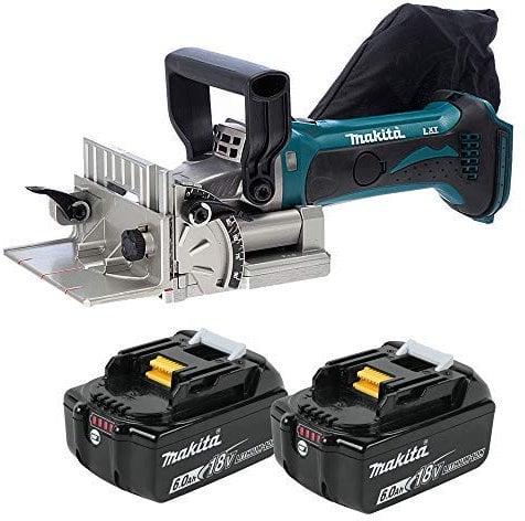 Makita DPJ180 18V LXT Cordless Biscuit Jointer with 2 x 6Ah Batteries