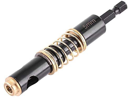 5mm Foret de Charnière Hex Shank Hex-Tige Mèches Noir Auto-Centrage Forets Alésage Perçage de Trous sur Bois Plastique(5mm)