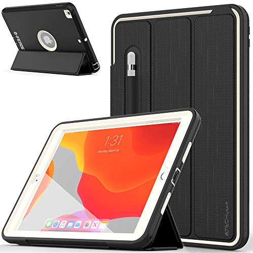 TECHGEAR D-Fence Custodia Compatibile con iPad 9/8/7 (10.2 Pollici, 2021/2020/2019) - Custodia Sottile Resistente all'impatto e agli Urti - Custodia Cover per i Bambini, Costruttori e Offici