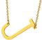 Large J Letter Necklace, Gold Statement Initial Jewelry for Girls