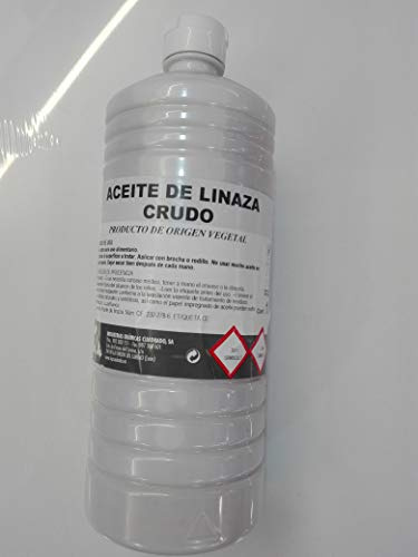 ACEITE DE LINAZA CRUDO SIN SECANTE TOTALMENTE PURO PRODUCTO DE ORIGEN VEGETAL EN FRASCOS DE 1L