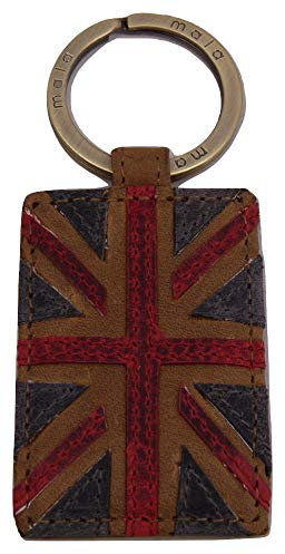 Mala Leather Porte-clés Union Jack en cuir avec boîte cadeau