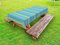 ABAKUHAUS Weinlese-Streifen Outdoor-Tischdecke, Blau, Grün-Töne Kunst, dekorative waschbare Picknick-Tischdecke, 145 x 210 cm, Türkis Lindgrün
