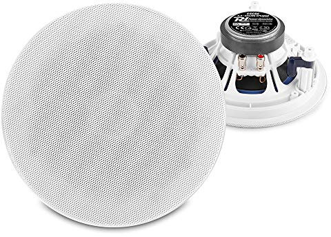 Power Dynamics ESCS6 6.5 Inch Ceiling Speaker Pair - 2-Way Coaxial Flush Mounted Home Audio System, 60W Passive Speakers for Kitchen, Living Room & Commercial Background Sound