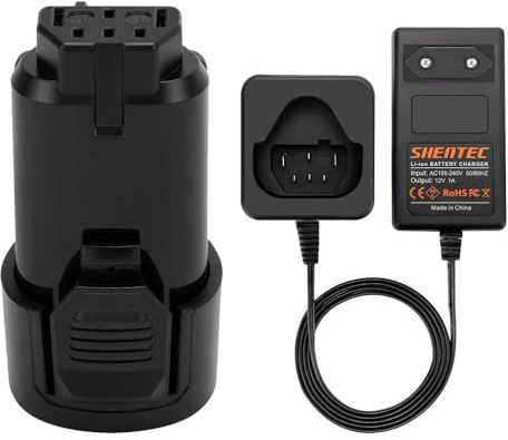 Shentec 12V 2500mAh Li-ION pour Batterie AEG AC82048 AC82059 AC82049 AC82008 R82048 R82049 R82059 R86048 130188001 et Un Chargeur