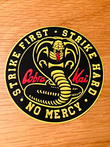 Cobra Kai Strike First Strike Hard NO Mercy Aufkleber Sticker Karate Kid Mi442