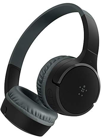 Belkin SoundForm Mini drahtloser Kinder-On-Ear-Kopfhörer mit integriertem Mikrofon zum Online-Lernen, für Schule und Reisen, kompatibel mit iPhones, iPads, Galaxy- und anderen Geräten- Schwarz