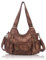 Angel Barcelo Damen börsen und Handtaschen PU Leder Schultertasche Mode Hobo Taschen für Mädchen, (stilvolles Braun), EinheitsgröÃŸe