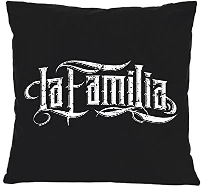 Spaß Kostet Kissen mit Spruch und Füllung Dekokissen La Familia Logo Familie Tattoo Merch